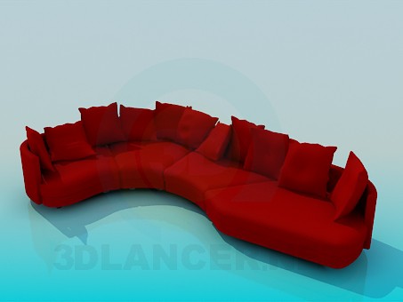 3d model Sofá de la esquina - vista previa