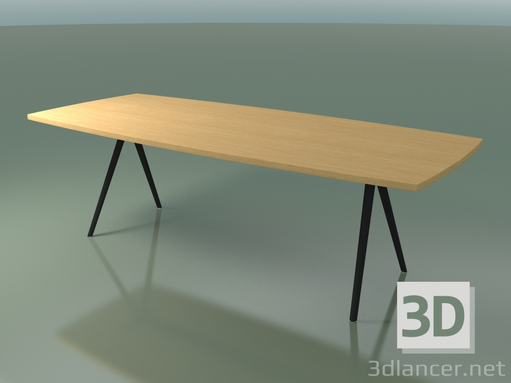 3d model Mesa en forma de jabón 5434 (H 74 - 100x240 cm, patas 150 °, chapa de roble natural L22, V44) - vista previa