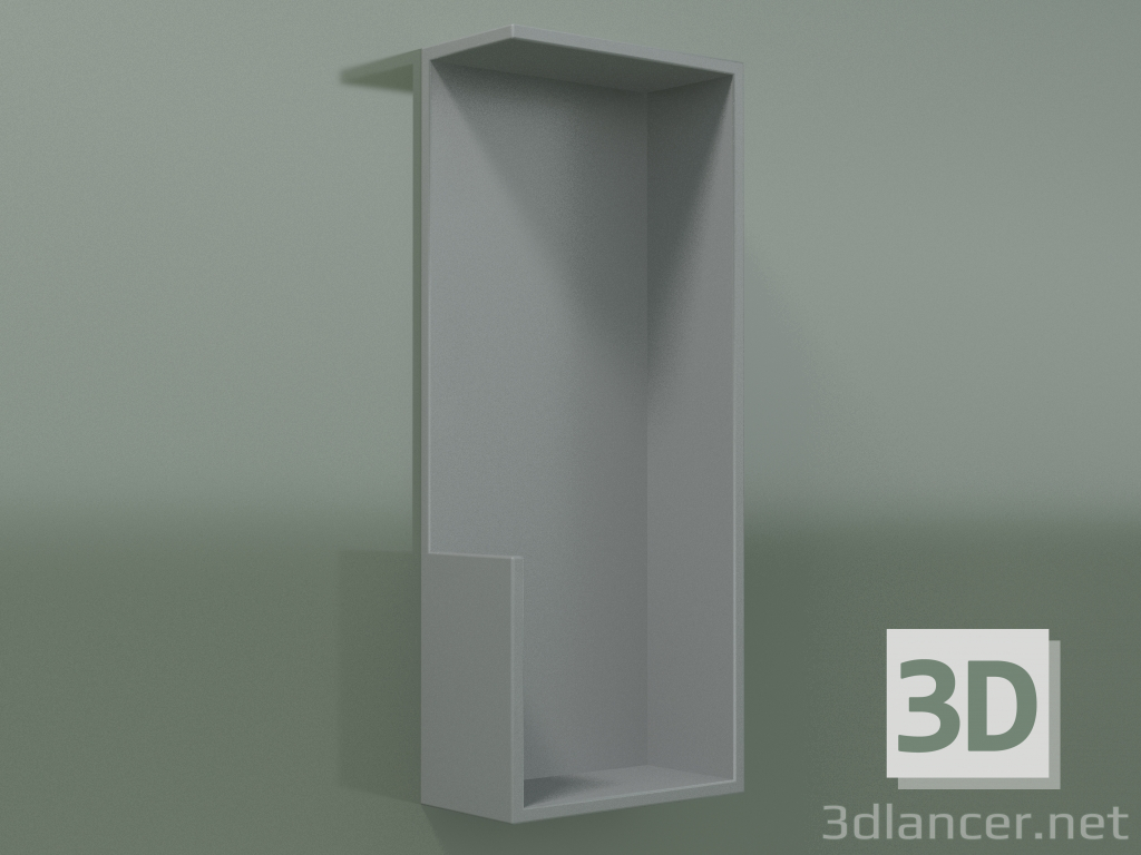 3d модель Вертикальна полку (90U19002, Silver Gray C35, L 24, P 12, H 60 cm) – превью