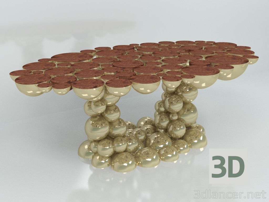 3d model Mesa Newton (oro) - vista previa