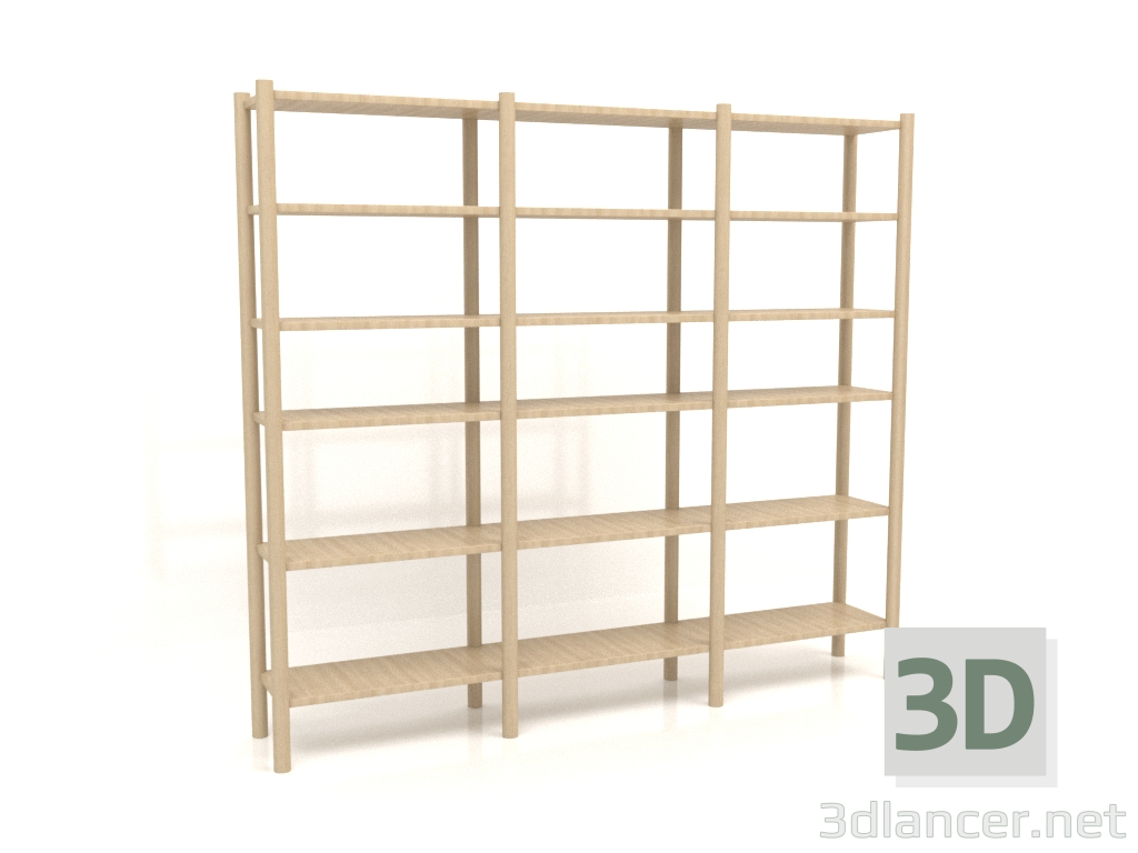 3d model Rack (1800х300х1600, madera blanca) - vista previa