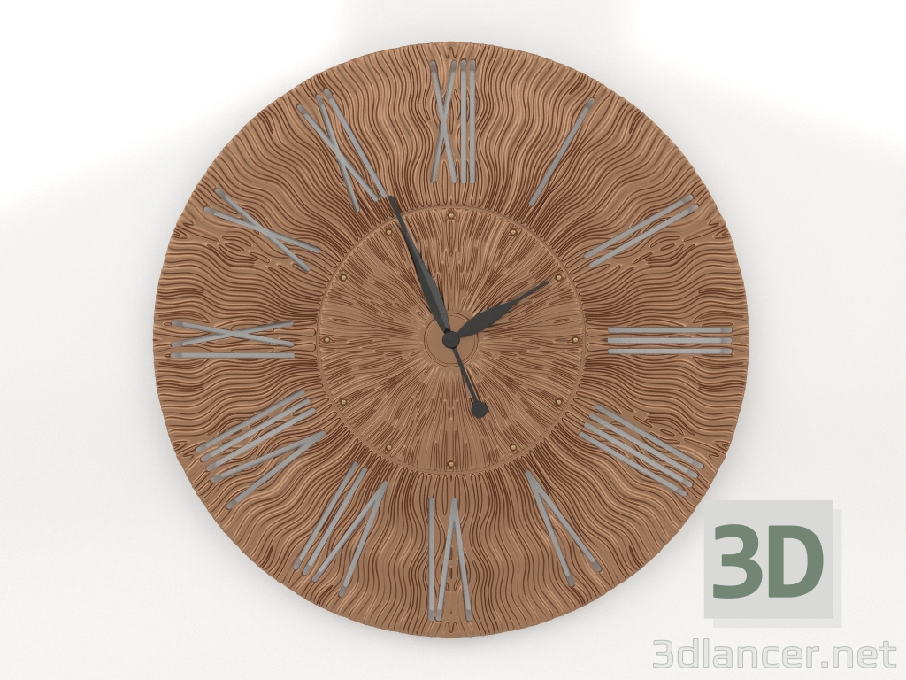 3d model Reloj de pared TWINKLE (bronce) - vista previa