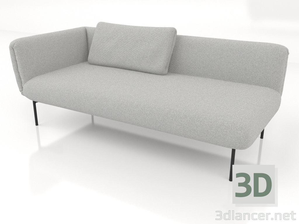 3d model Módulo final sofá 190 izquierdo (opción 1) - vista previa