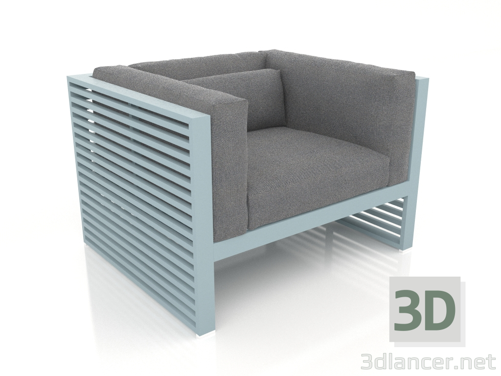 modello 3D Poltrona lounge (grigio blu) - anteprima