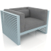 modèle 3D Chaise longue (Bleu gris) - preview