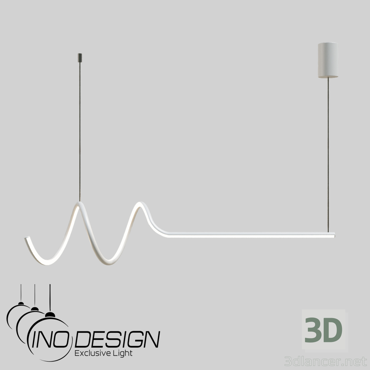 modèle 3D Inodesign Damaris Blanc L70 44.7001 copie - preview