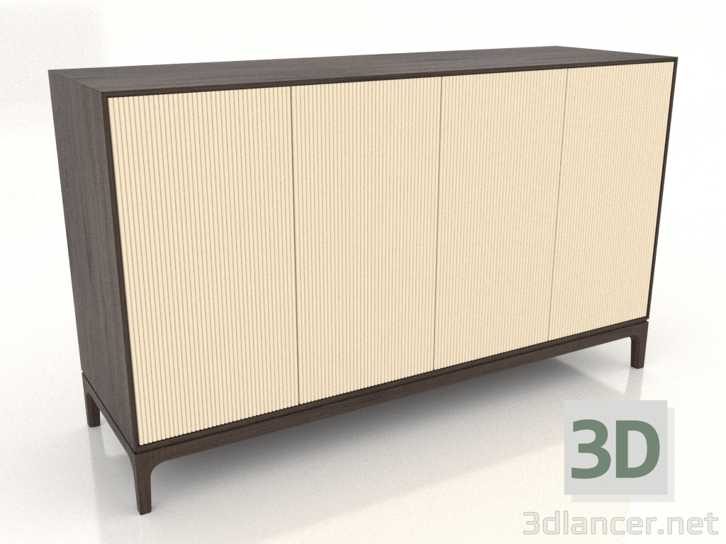 Modelo 3d Móvel de TV FARGO com fachadas fresadas 1600x500x950 mm (baunilha, carvalho escuro, opção 3) - preview