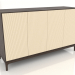 Modelo 3d Móvel de TV FARGO com fachadas fresadas 1600x500x950 mm (baunilha, carvalho escuro, opção 3) - preview