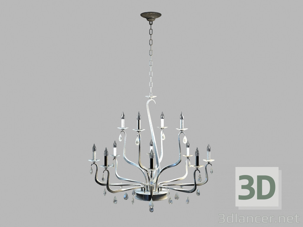 3d model Chandelier MD10802-12A Venezia, 12 set, chrome - preview