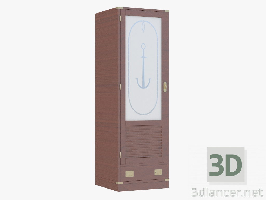 modello 3D Armadio con porta in vetro - anteprima