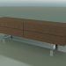 3d model Chest of 4 drawers (64, Brushed Steel Feet, Natural Lacquered American Walnut) - preview