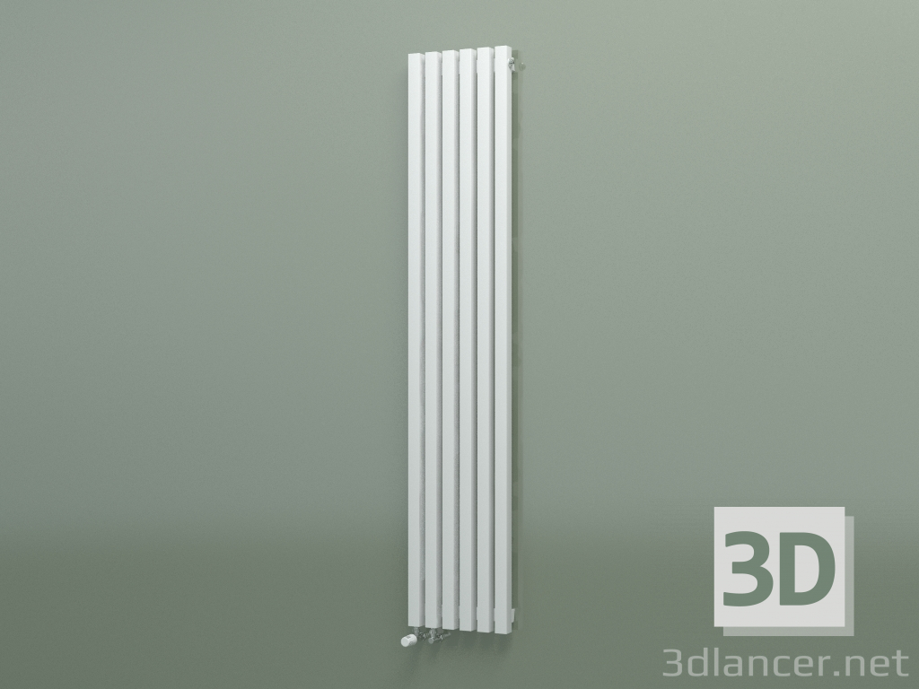 3D Modell Vertikalstrahler RETTA (6 Abschnitte 1800 mm 40x40, weiß glänzend) - Vorschau