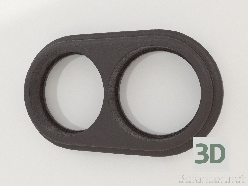 modello 3D Cornice per 2 montanti Legend (wengé) - anteprima