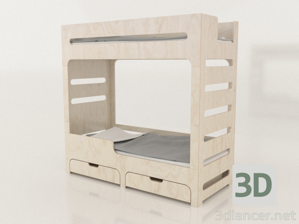 modello 3D Letto a castello MODE HL (UNDHL1) - anteprima