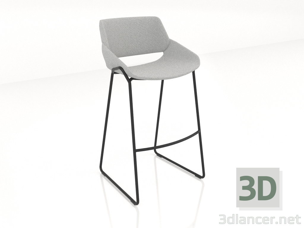 Modelo 3d Banco de bar com corredores altos - preview