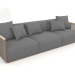 3d model 3-seater sofa (Bronze) - preview