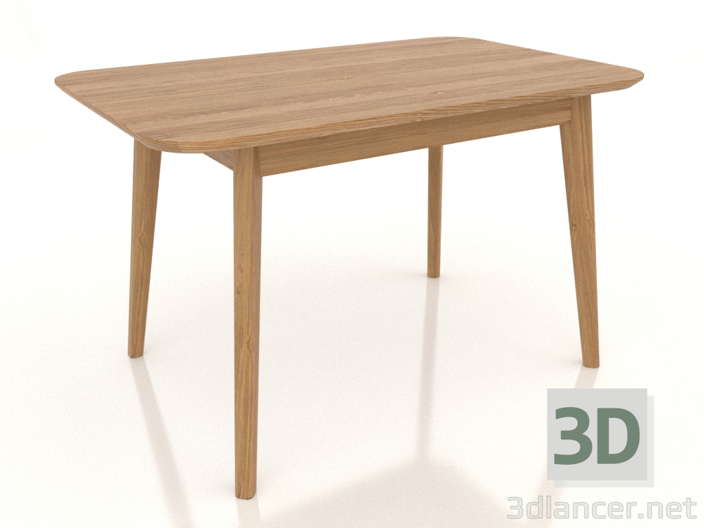 modello 3D Tavolo da pranzo 1200x750 mm (rovere naturale) - anteprima