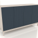 modello 3D Mobile TV FARGO con frontali fresati 1600x500x950 mm (cobalto scuro, rovere sbiancato, opzione 4) - anteprima
