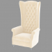 3d model Armchair AVERY bergere trono - preview