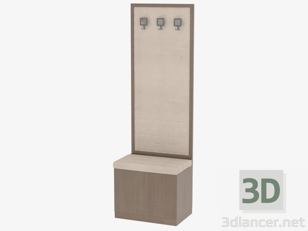 Modelo 3d Hanger com sistema de armazenamento e PLAMOLI assento - preview