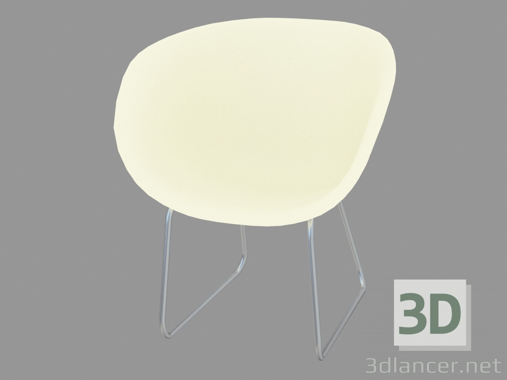 3d model Armchair upholstered - preview