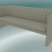 3D modeli Kanepe üçlü Loafer (SC26, H 75cm, 185x65cm, Kadife 14'lü İnci) - önizleme