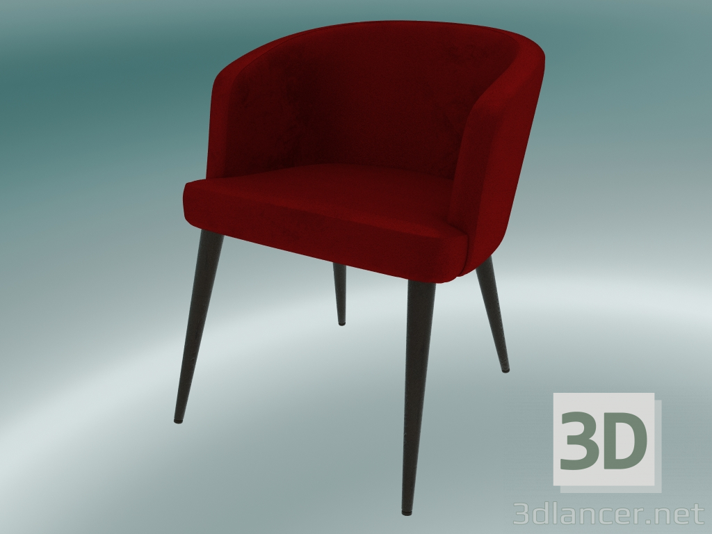 3D modeli Yarım Sandalye Sevinci (Kırmızı) - önizleme