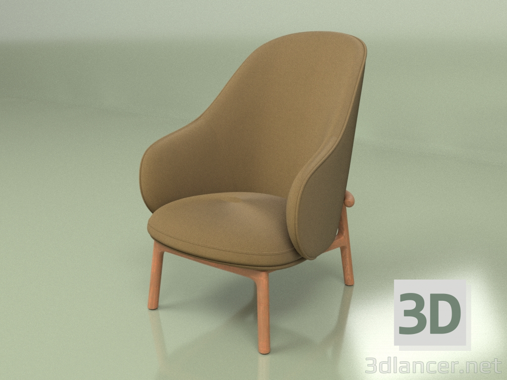 3d model Armchair Norte (mustard) - preview