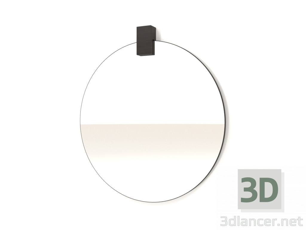 modèle 3D Miroir ZL 04 (d=400, bois brun foncé) - preview