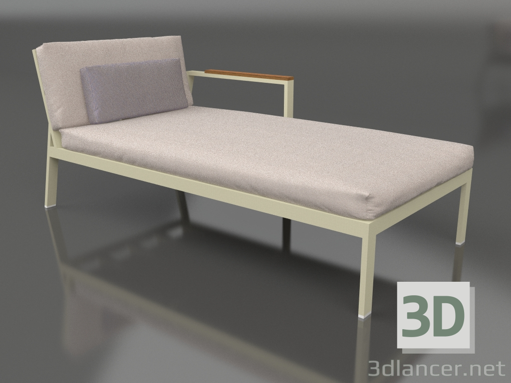 3d model Sofa module, section 2 right (Gold) - preview