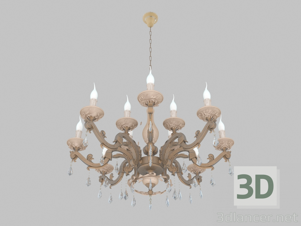 3d model Chandelier Favorite Porchelano (1090-12P) - preview