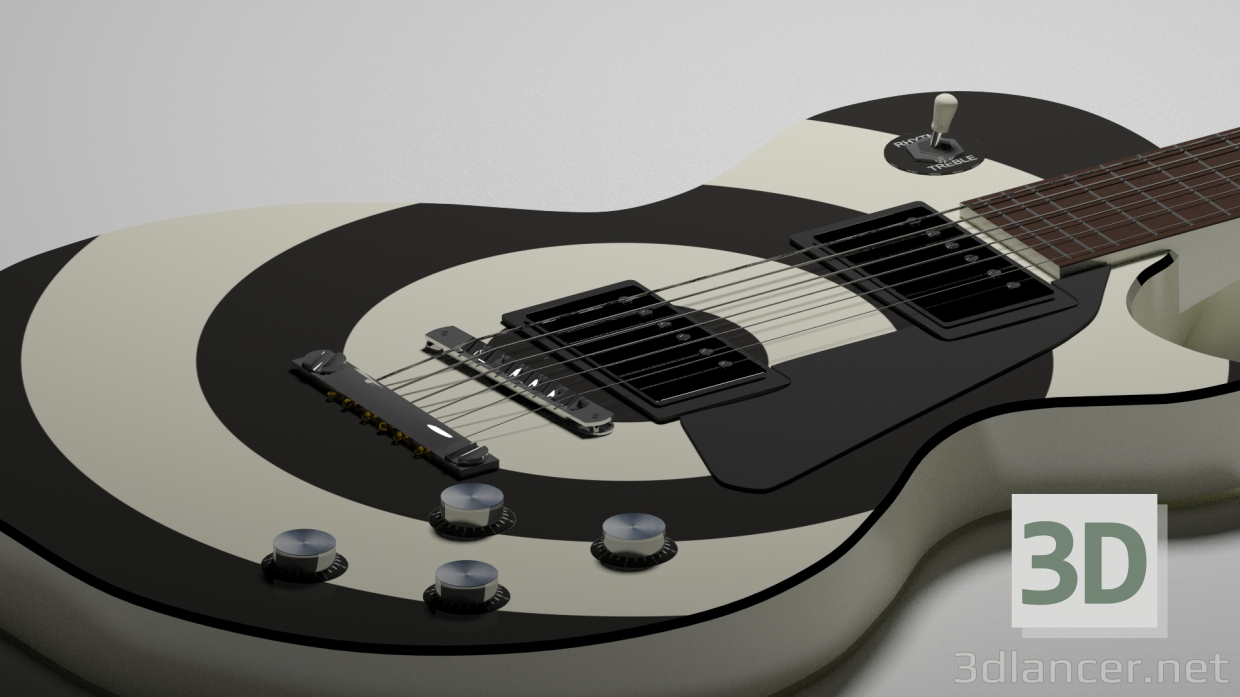 3D modeli Gitar - önizleme