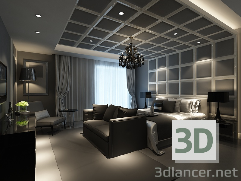 modèle 3D La chambre - preview