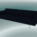 3d model Triple Sofa Outline (Vidar 554, Polished Aluminum) - preview