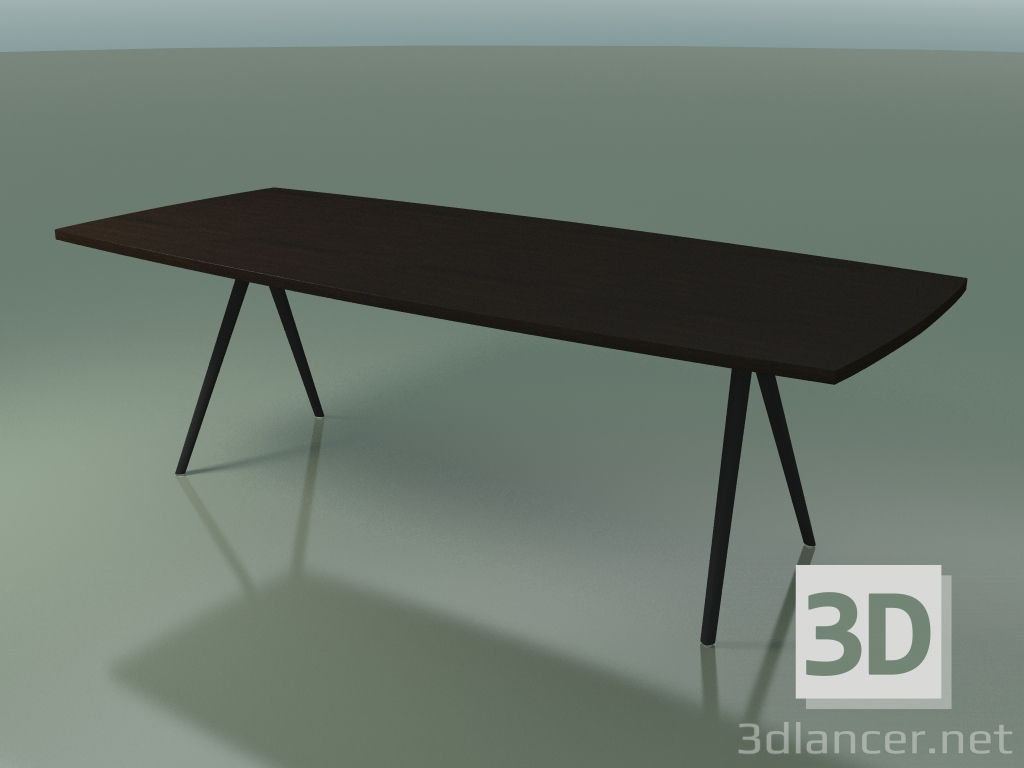 3d модель Стіл зі стільницею в формі мила 5434 (H 74 - 100x240 cm, ніжки 150 °, veneered L21 wenge, V44) – превью