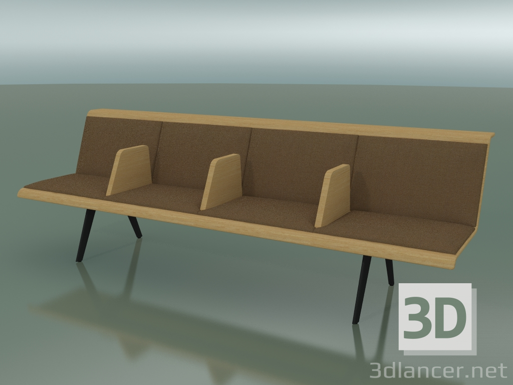 3D modeli Merkezi modül Bekleyen 4500BV (L 240 cm, Doğal meşe) - önizleme