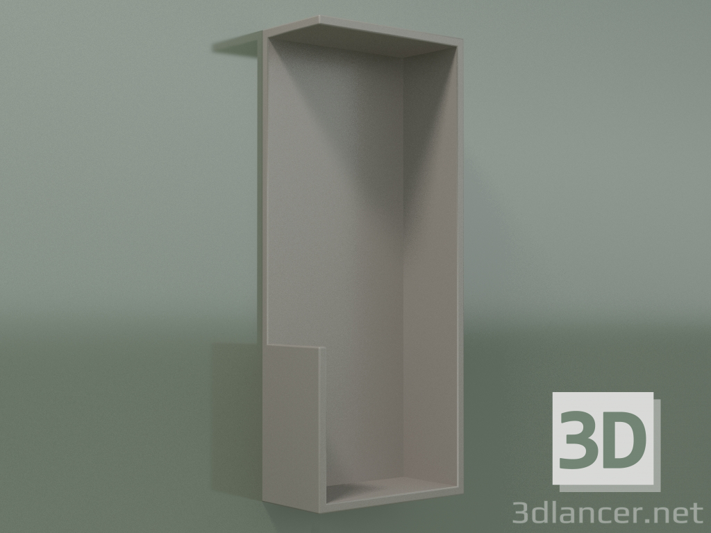 modello 3D Mensola verticale (90U19002, Clay C37, L 24, P 12, H 60 cm) - anteprima