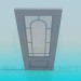 3d model Door with glass - preview