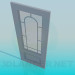 3d model Door with glass - preview