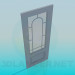 3d model Door with glass - preview