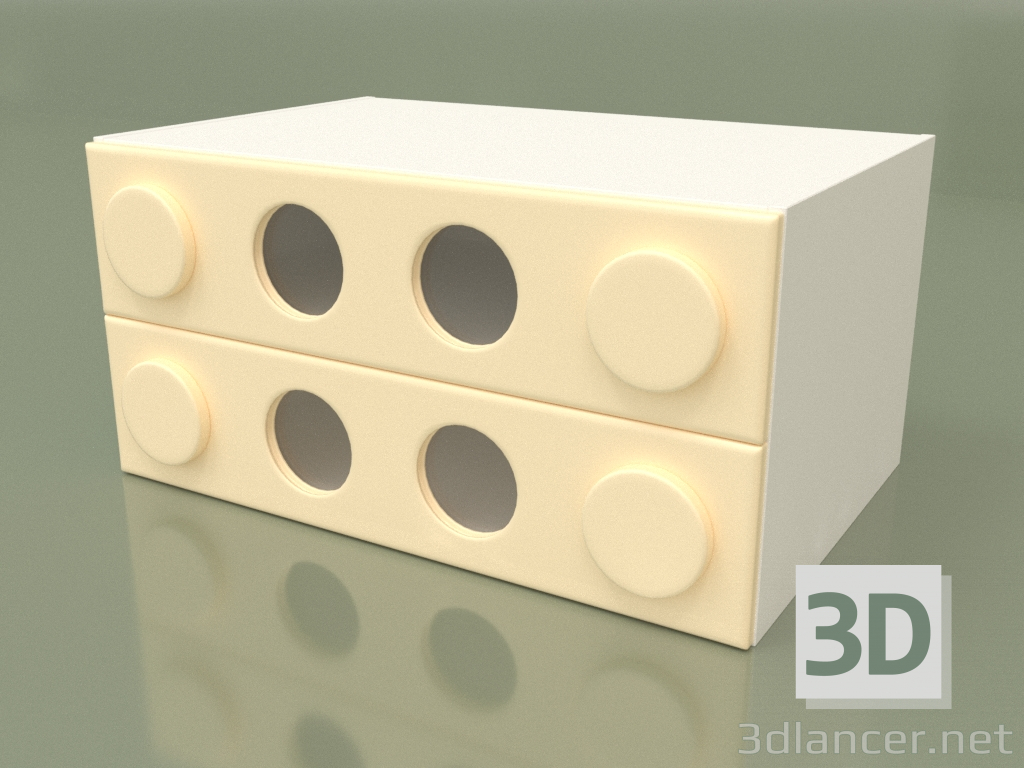 3d model Cómoda pequeña (Crema) - vista previa