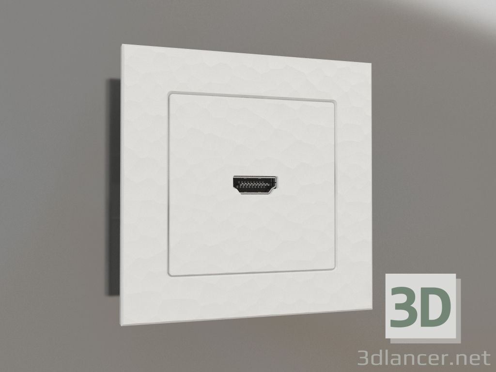 3D modeli HDMI soketi (çekiç gümüşü) - önizleme