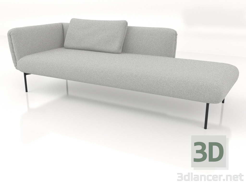 3D modeli Şezlong 225 kaldı (seçenek 1) - önizleme