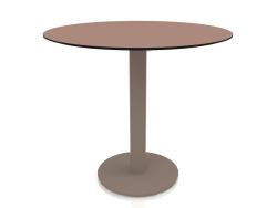 Mesa de comedor sobre pata columna Ø80 (Bronce)