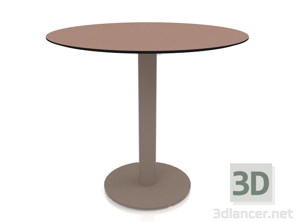 modèle 3D Table à manger sur pied colonne Ø80 (Bronze) - preview