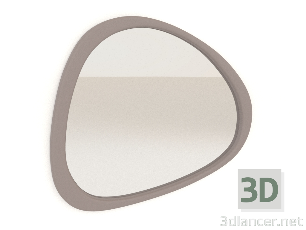3D Modell Wandspiegel klein ASYM (Platin) - Vorschau