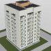 3d Nine-story building Chelyabinsk 60 years of October model buy - render