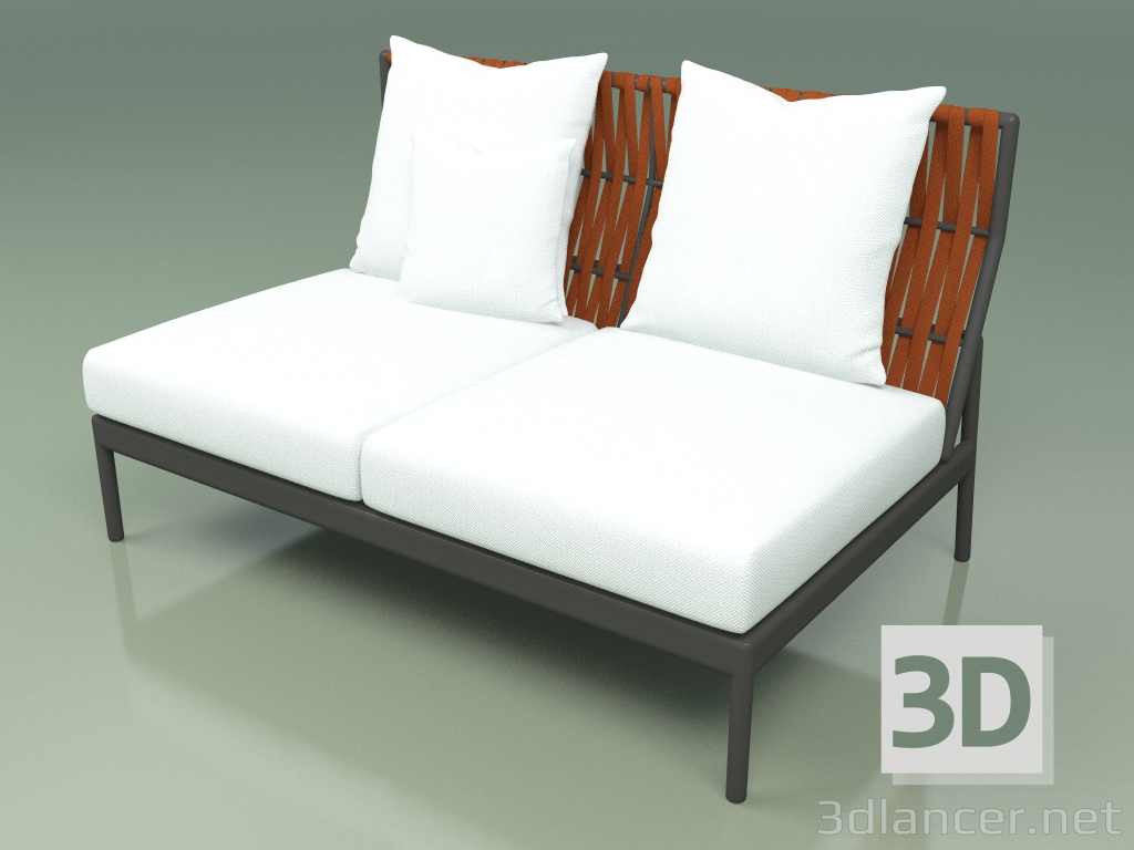 3d model Módulo sofá central 106 (Belt Orange) - vista previa