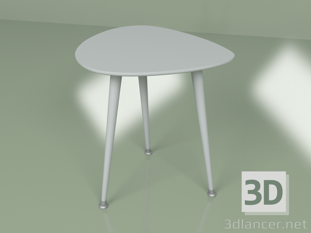 3d model Mesa auxiliar Drop monocromo (gris claro) - vista previa