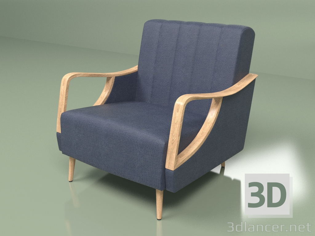 modèle 3D Fauteuil Théodore - preview